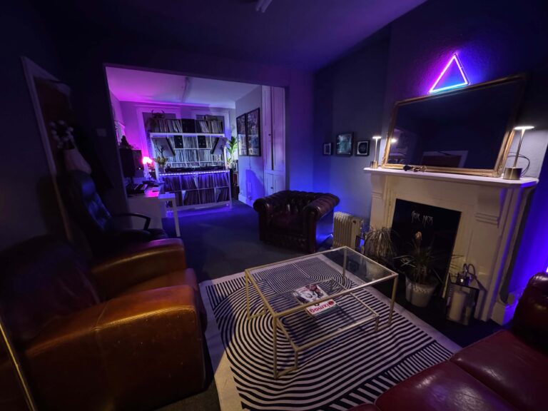 Relaxed lounge area in the Drop Studios DJ and music studio
