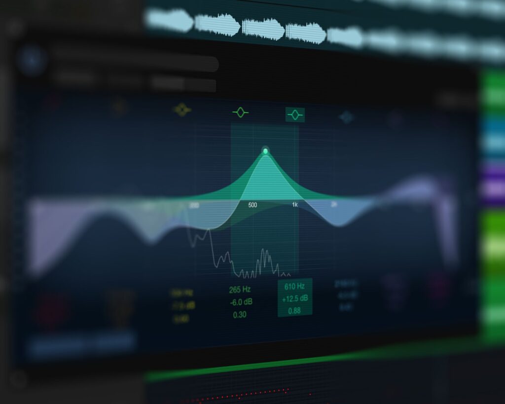 Audio EQ plugin used for music production and mix engineering