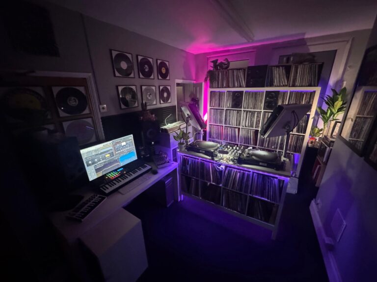 Drop Studios music production suite and DJ booth near Northampton